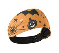 Boo Trunk Bat Spider Halloween Non-Slip exercise headbands for women Stretchy sweat for Yoga hiking Athletic Sports Running