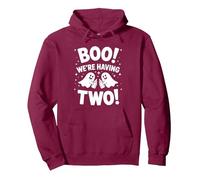 Boo we’re having two ghost twins halloween reveal funny Pullover Hoodie, Adult Unisex, Burgundy, Medium