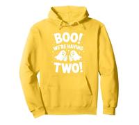 Boo we’re having two ghost twins halloween reveal funny Pullover Hoodie, Adult Unisex, Lemon Yellow, Small