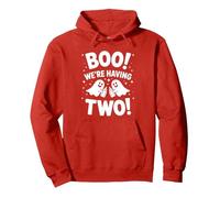 Boo we’re having two ghost twins halloween reveal funny Pullover Hoodie, Adult Unisex, Red, Medium