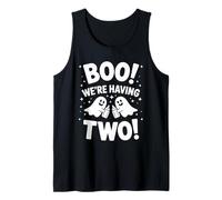 Boo we’re Having Two Ghost Twins Halloween Reveal Funny Tank Top