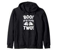 Boo we’re having two ghost twins halloween reveal funny Zip Hoodie