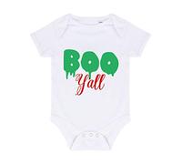 Boo Y’All Halloween Statement Baby Grow Vest, 3-6 Months, White