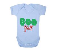 Boo Y’All Halloween Statement Baby Grow Vest, 6-12 Months, Pastel Blue
