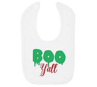 Boo Y’All Halloween Statement Cotton Baby bib - White