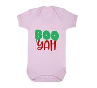 Boo Yah Halloween Statement Baby Grow Vest, 3-6 Months, Pastel Pink