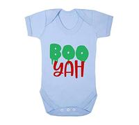 Boo Yah Halloween Statement Baby Grow Vest, 6-12 Months, Pastel Blue