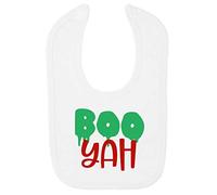 Boo Yah Halloween Statement Cotton Baby bib - White