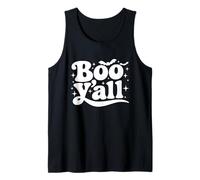Boo Y'all Southern Retro Halloween Quote Saying Bats Gift Tank Top