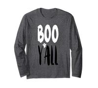 Boo Y'all with Spooky Ghost Apostrophe Funny Halloween Fav Long Sleeve T-Shirt