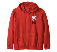 BOO Y'ALL With Spooky Ghost Apostrophe Funny Halloween Fav Zip Hoodie