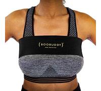 Booband Boobuddy Breast Support Band - High Impact Sports Bra Alternative Running Accessory for Women - Shock Absorbing Compression for Zero Bounce, Prevent Injury, Improve Posture, Black, Large