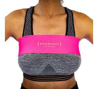 Booband Boobuddy Breast Support Band - High Impact Sports Bra Alternative Running Accessory for Women - Shock Absorbing Compression for Zero Bounce, Prevent Injury, Improve Posture, Pink, Large