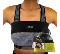 Booband x SMUG Breast Support Band - High Impact Sports Bra Alternative Running Accessory for Women - Zero Bounce During Exercise, Black, Small