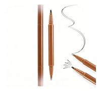 Boobeen 2-in-1 Volume Boost Hairline Pen，Waterproof & Long-Lasting Touch-Up Pen，Multi-Use as Hairline Filler, Eyebrow Pencil, Eyeliner, Bottom Lashes Liner，Dark Brown