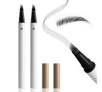 Boobeen 2 Pack 4-Tip Microblading Eyebrow Pen, Waterproof Eyebrow Pencils for Women to Effortlessly Create Natural Hair-Like Strokes, All-Day Wear