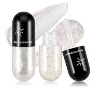 Boobeen 2pcs Liquid Glitter Eyeshadow, Metallic Shimmer Eye Shadow, Long Lasting Waterproof Liquid Bright Eyeshadow, One-Swipe Coverage