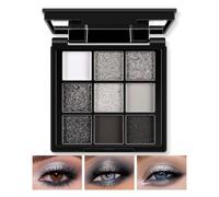 Boobeen 9 Colors Eyeshadow Palette Matte and Shimmer Makeup, Highly Pigmented Creamy Eye Shadow Powder, Create a Bright Eyeshadow Look, Long Wearing