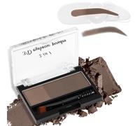 Boobeen Dual-Color Eyebrow Powder with Eyebrow Seal Stamp, Waterproof Nature Eye Brow Makeup, Brow Definer Powder Eyebrow Filler to Shape Perfect Brows