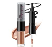 Boobeen Dual-Ended Eyeshadow & Eyeliner, Color Liquid Eyeshadow Shimmer, Natural Black Eyeliner Cream, Eye Makeup for Woman