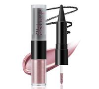 Boobeen Dual-Ended Eyeshadow & Eyeliner, Color Liquid Eyeshadow Shimmer, Natural Black Eyeliner Cream, Eye Makeup for Woman