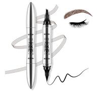Boobeen Dual Ended Liquid Brow Pen, Waterproof Eye Liner, 2-in-1 Eyebrow Pencil with 4 Micro Fork Tip, Create Long Lasting Makeup for Brows