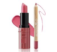 Boobeen Lip Liner & Lipstick Set, Matte Lipstick and Lip Liner Pencil for Women, Lip Color Sticks Create a Long-lasting Lip Makeup