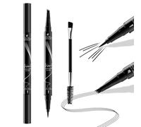Boobeen Microblading Eyebrow Pen, Waterproof Eyebrow Pencil With Brush, 2 In 1 Precision Brow Pencil With Hair Like Strokes To Create Natural Eyebrow Makeup