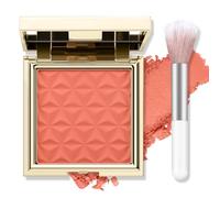 Boobeen Powder Blush Palette Matte Blush for Cheek Makeup, Lightweight Highly Pigmented Blush Compact for Face, Buildable Natural Flushed Look