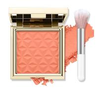 Boobeen Powder Blush Palette Matte Blush for Cheek Makeup, Lightweight Highly Pigmented Blush Compact for Face, Buildable Natural Flushed Look