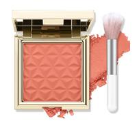 Boobeen Powder Blush Palette Matte Blush for Cheek Makeup, Lightweight Highly Pigmented Blush Compact for Face, Buildable Natural Flushed Look