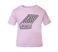 Boobies Retro Calculator Upside Down Spelling 5318008 Short Sleeve Cotton Kids t Shirt, 2-3 Years, Pastel Pink