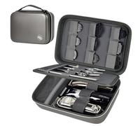 Boobowl Barber Accessories Bag for Clippers and Supplies, Mens Hair Trimmers Box, Portable Storage Organizer for Hair Cutting, Guard Grooming Kit and Barbers Supplies (Bag Only) (Dark Grey)