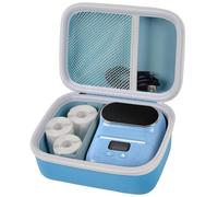 Boobowl Case Compatible with Phomemo M110 Label Maker - Portable Mini Bluetooth Thermal Label Maker Carrying Storage Bag for Printer Labels, USB Cable and Accessories Black (Box Only)-Blue