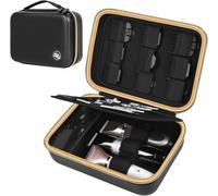 Boobowl Hair Trimmer Accessory Bag for Clipper and Accessories, Men's Hair Trimmer Box, Portable Clipper Storage Holder for Hair Cutting, Guard Grooming Kit and Barbers Accessories - Dark Black