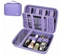 Boobowl Hard Travel Case for Hair Clippers, Barber Tool Organizer, Purple | Case Only for Clippers, Trimmers, Guards, Shears, Combs, Chargers and Small Grooming accessories, Travel and Home Grooming