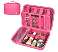 Boobowl Hard Travel Case for Hair Clippers, Barber Tool Organizer,Rose Red | Case Only for Clippers, Trimmers, Guards, Shears, Combs, Chargers and Small Grooming accessories,Travel and Home Grooming