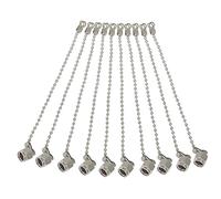 BOOBRIE 10PCS RF Connector Accessories Protective Cover SMA Dust Cap SMA Coax Cap Have Chain for SMA Female Jack Adapter Connector Nickel-Plated