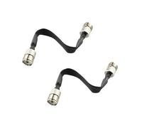 Boobrie 15CM UHF Female SO-239 to UHF Female SO239 Flat Coaxial Cable for Window/Door Pass Through 50 Ohm Black Coax Pigtail for Ham Radio, CB Radio, Antenna Feed