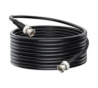 Boobrie 15M BNC SDI Cable 75 Ohm RG6 BNC Male to Male Extension Cable Black Video Coaxial Cable Low Loss for CCTV, Security Camera, DVR, 3G-SDI, Surveillance Systems