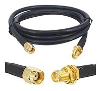 BOOBRIE 1M RG58/U RP-SMA Male to Female Cable RP-SMA Low Loss WiFi Antenna Coaxial Cable FPV Antenna Pigtail for 4G Wireless Mini PCI WiFi Antenna WiFi Adapter WiFi Router WiFi Gateway