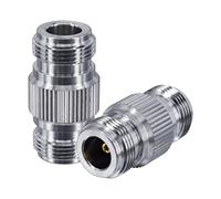 Boobrie 2-Pack N Female to N Female Connector N Type Barrel Adapter RF Coax Cable Connector Double Female Coupler for CB Ham Radio WiFi Antenna Cell Phone Signal Booster