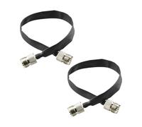 Boobrie 30CM SO239 to SO239 Window Entry Cable 50 Ohm UHF Female to Female Coaxial Pass-Through Window Cable Ultra-Flat for Ham Radio, CB, Antenna Extension, No-Drilling Gap Jumper PL259 Compatible