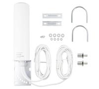 BOOBRIE 4G 5G LTE Antenna High Gain 10dBi OmniDirectional Outdoor Antenna SMA TS9 Connector 698-2700 3300-3800MHz WiFi Antenna Outdoor Dual SMA Male 16.4Ft RG58 Cable for Cellphone 3G/4G/5G LTE Router