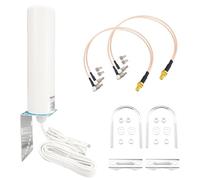 Boobrie 4G 5G LTE WiFi Antenna High Gain 10dBi Outdoor Omni-Directional Antenna 698-3800MHZ Router Modem Gateway Antennas Dual SMA Male 16.4Ft RG58 Cable+SMA Female to Double CRC9/TS9 Male Connector