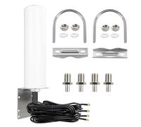 BOOBRIE 4x4 MIMO 4G 5G LTE Antenna Outdoor 600-6000MHz Omnidirectional Aerial Outdoor High Gain 5G Antenna with SMA Male RG58 Cable&SMA TS9 Adapter for EE, Three, O2, Vodafone, WiFi Router