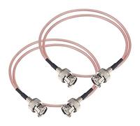 Boobrie 50 cm BNC Cable Male to Male 50 Ohms BNC Extension Cable RG316 Coaxial Pigtail HD-SDI CB Radio Antenna for CCTV DVR Video Signals Antenna Portable Amateur Radio Scanner Pack of 2