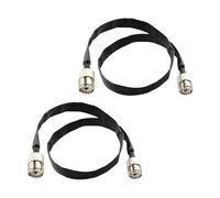 Boobrie 50CM SO239 to SO239 Window Entry Cable 50 Ohm UHF Female to Female Coaxial Pass-Through Window Cable Ultra-Flat for Ham Radio, CB, Antenna Extension, No-Drilling Gap Jumper PL259 Compatible