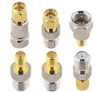 Boobrie 6PCS F Type to SMA/RP-SMA RF Coaxial Adapter Coax Connector F Type Converter RG6 for RF Application WIFI Antenna FPV Drone Extension Cable Wireless LAN Devices