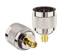 Boobrie N Type Male to SMA Female RF Coaxial Adapter SMA to N Type Adapter Low Loss WiFi Antenna Cable Connector for WiFi Analyzer Radio Pack of 2